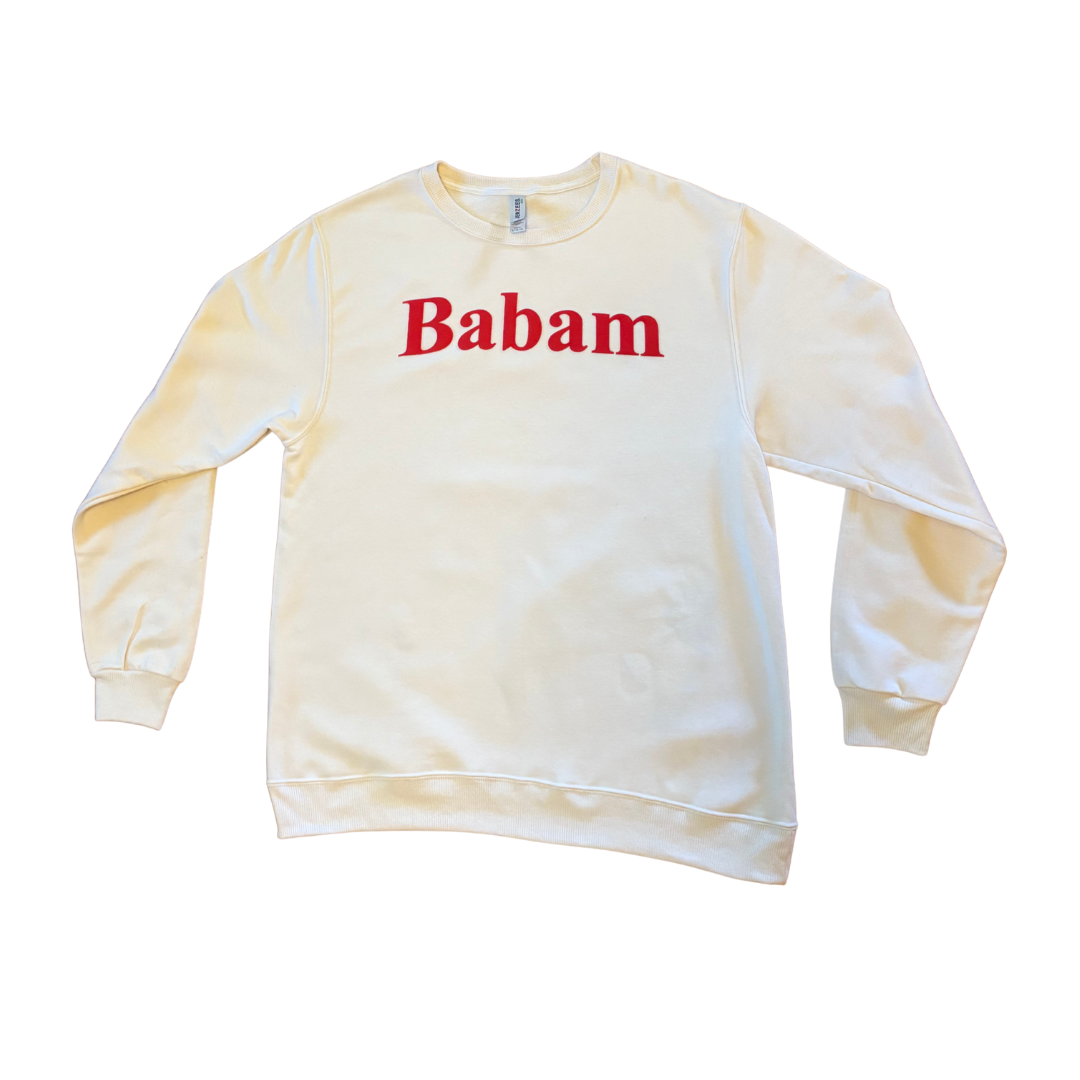 BABAM Crewneck – Sweet Cream Heather (Puff Print)