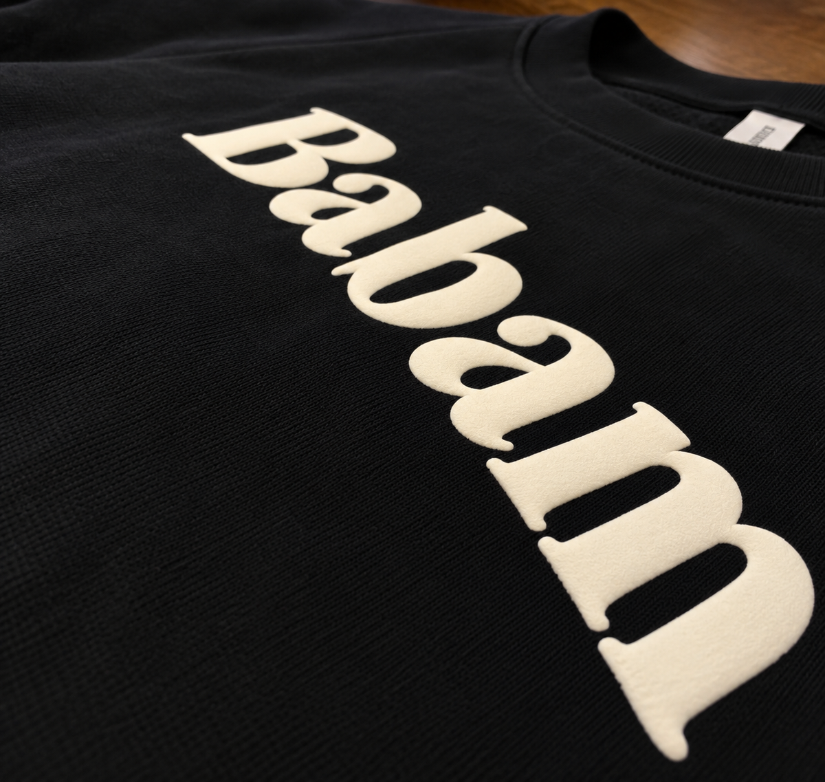 PRE-ORDER | BABAM Crewneck – Black (Puff Print)