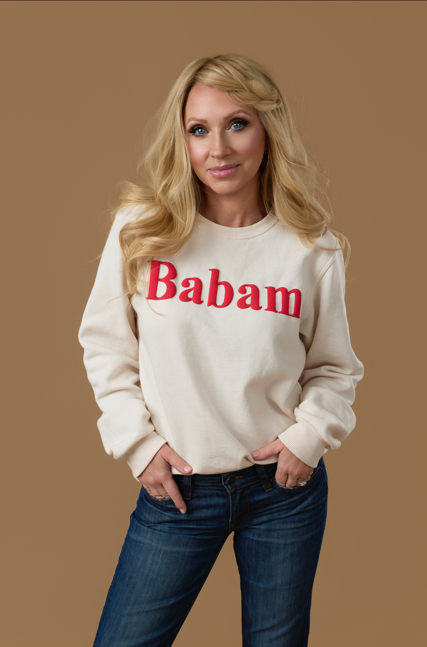 BABAM Crewneck – Sweet Cream Heather (Puff Print)