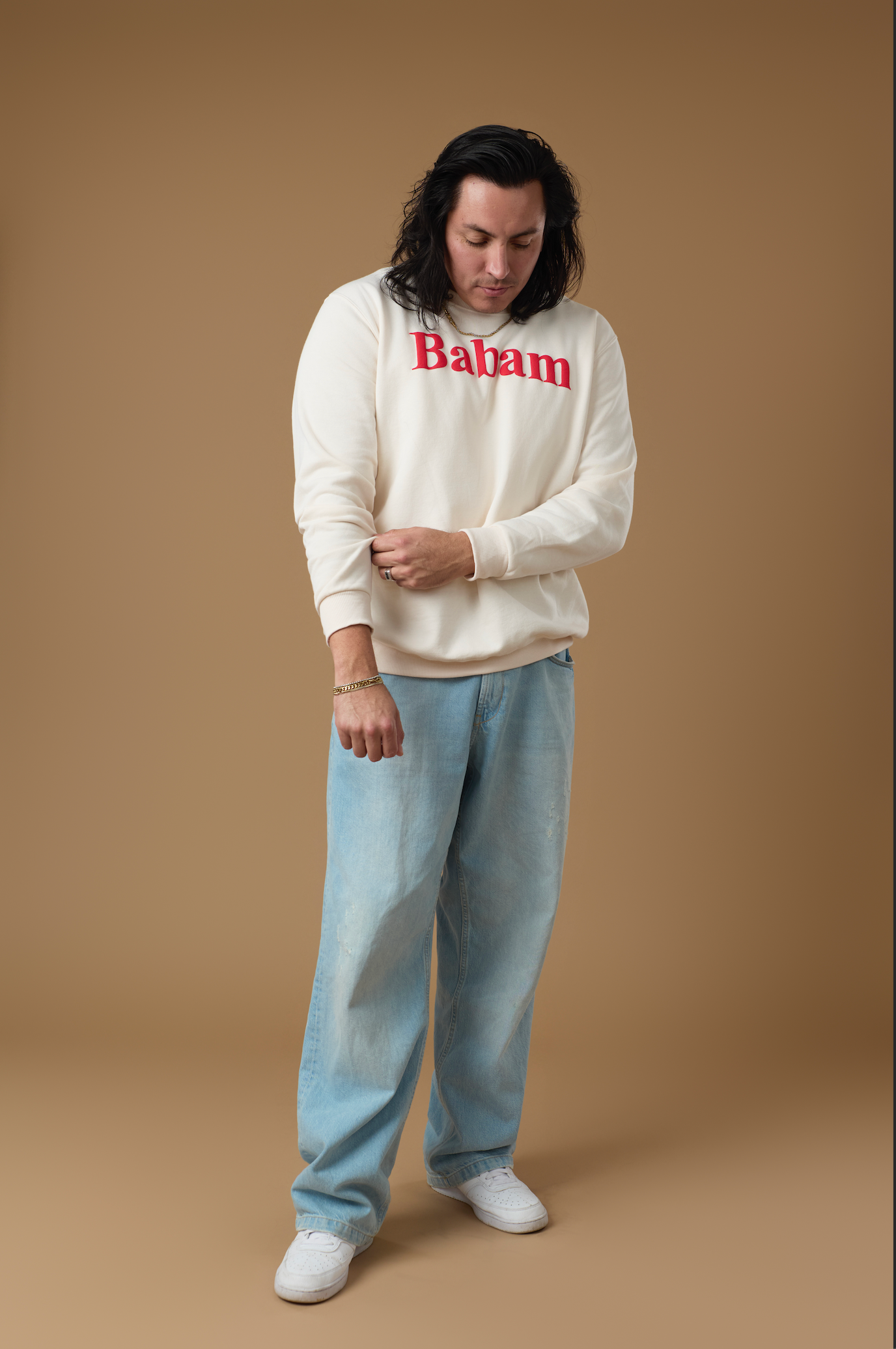 BABAM Crewneck – Sweet Cream Heather (Puff Print)